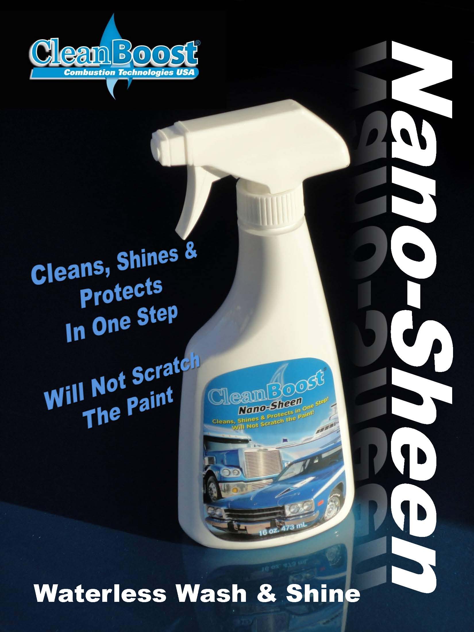 CleanBoost® 16 oz. Nano-Sheen™ Car Washing & Shining – Boost